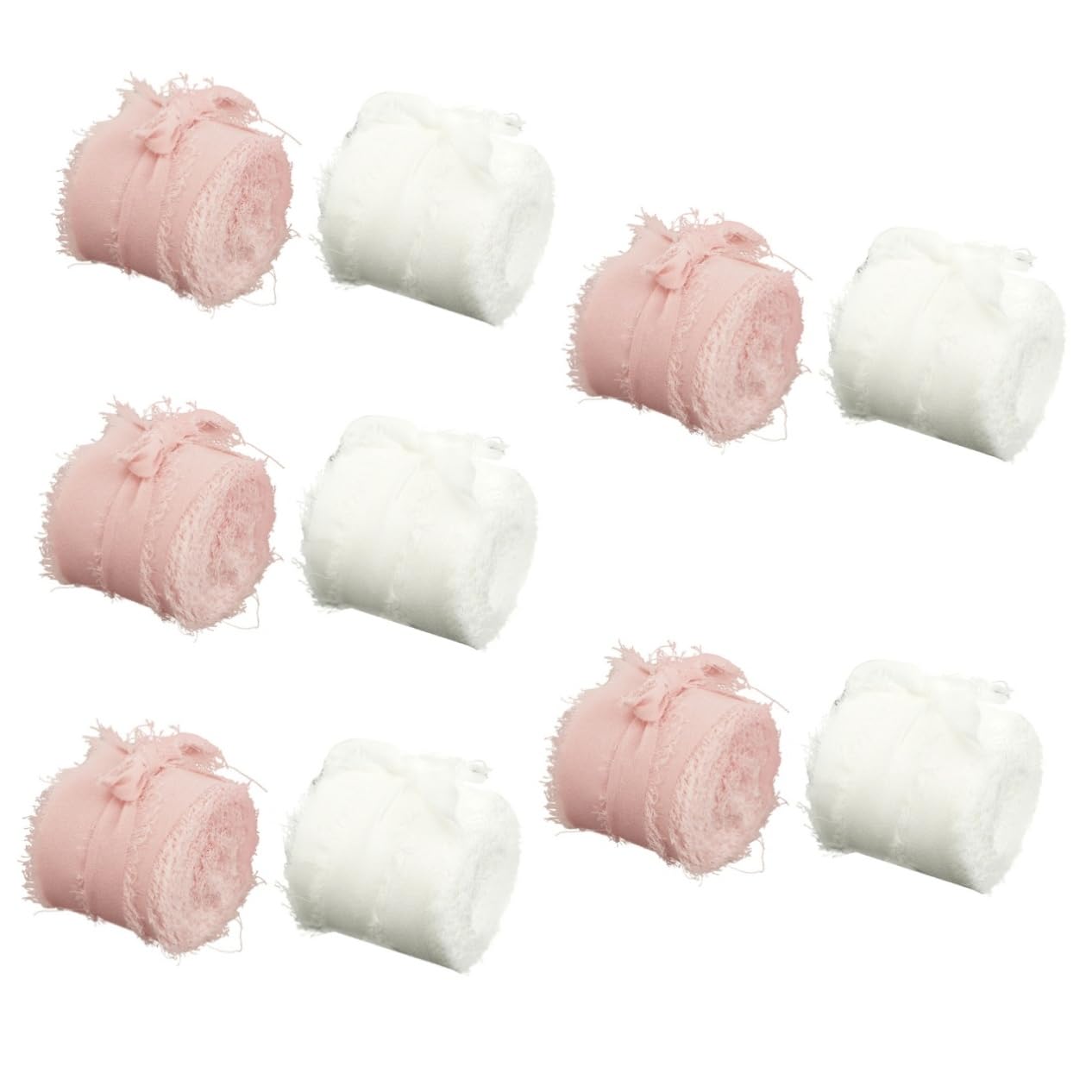 Veemoon 5 Sätze Zartes Geschenkband Burgund Verpackung Bänder Für Handwerk Rosa Organza Seide Handgefertigtes Blumenband Fransenband Aus Polyester Multifunktionales Haarband 2 Rollen * 5
