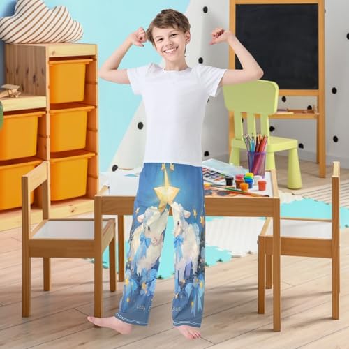 visesunny Boys' Pants Cartoon Loose Lounge Casual Pants Elastic Waist Pattern Long Bottoms Trouser with Tow Pockets Size S-XL2