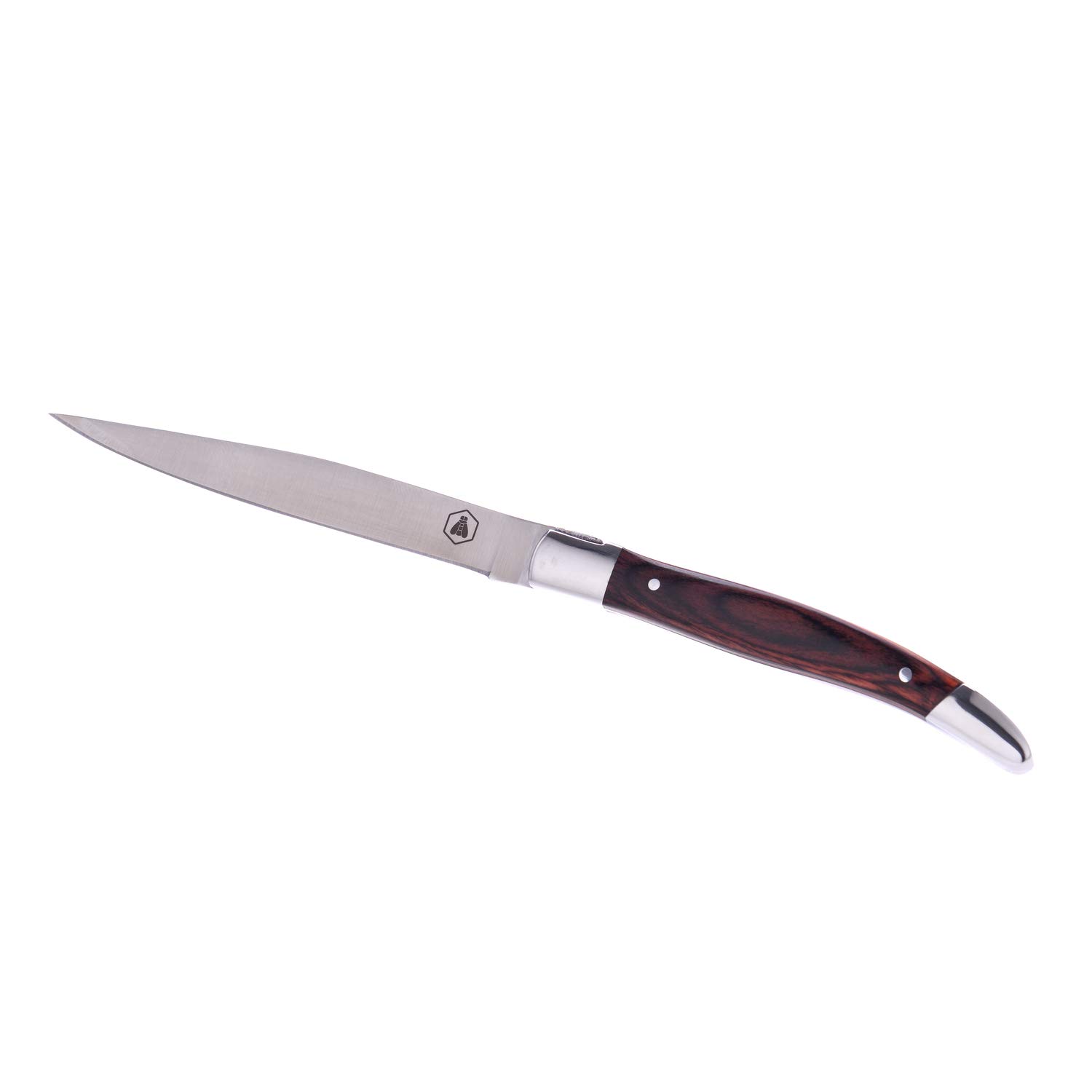 LAGUIOLE - Laguiole 4268486 Stainless Steel Multifunction Pliers (8 Functions) with Pakka Wood Handle and Brown Leather Case - Brown