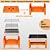 Portable Charcoal Grill, Small Tabletop BBQ, Foldable Mini Hibachi, Stainless Steel Camping Grill, Compact Outdoor Cooker for Picnic, Tailgating (Orange)