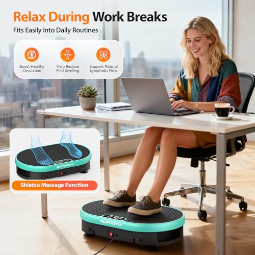 Image of Vibration Plate Exercise Machine for Body Shaker Machine & Weight Loss, Shake Plate with Resistance Bands, 120 Speed Levels, Remote Control, Full Body Workout, Compact Home Gym Equipment