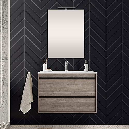 Specchio: specchiera a filo senza cornici INCLUSA, installazione reversibile completa di staffe posteriori per il fissaggio a muro. NON include la lampada Led acquistabile separatamente