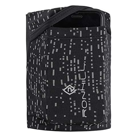 Ronhill Unisex-Adult Night Runner Stretch Arm Pocket, Black/Reflect, Medium/Large Cover