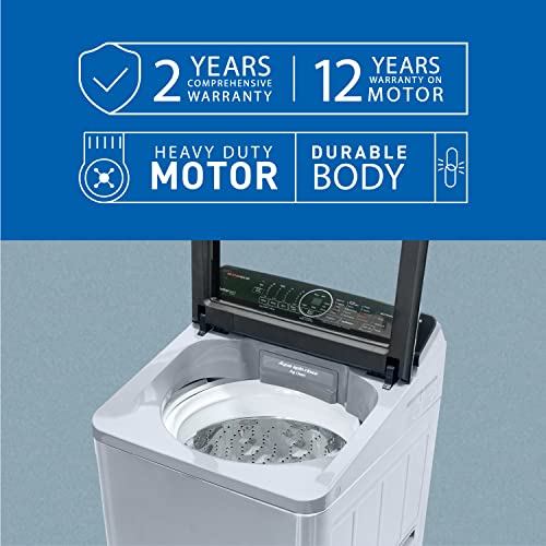 Image of Panasonic 7.5 Kg Wifi Built-In Heater Fully-Automatic Top Loading Smart Washing Machine (NA-F75V10LRB, Silver, Compatible with Alexa)