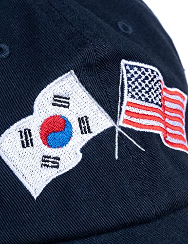 Image of Ann Arbor T-shirt Co. American Friendship Nations Flag Baseball Low Profile Dad Hat for Men Women