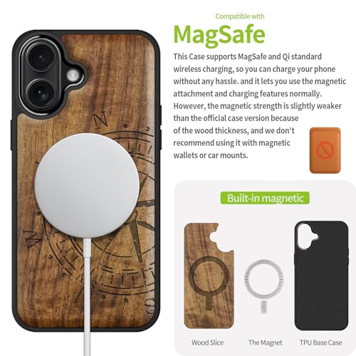 Coque iPhone 17 bois Magsafe évitez les rayures avec style - 4