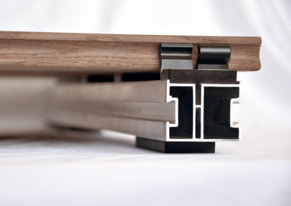 "TENI" Terrassenclip | unsichtbarer, elastischer Terrassenverbinder für Dielen mit Hohlkehlprofil | für Aluminium-/Holzunterkonstruktion | 80 Stück (für Aluminium Unterkonstruktion)