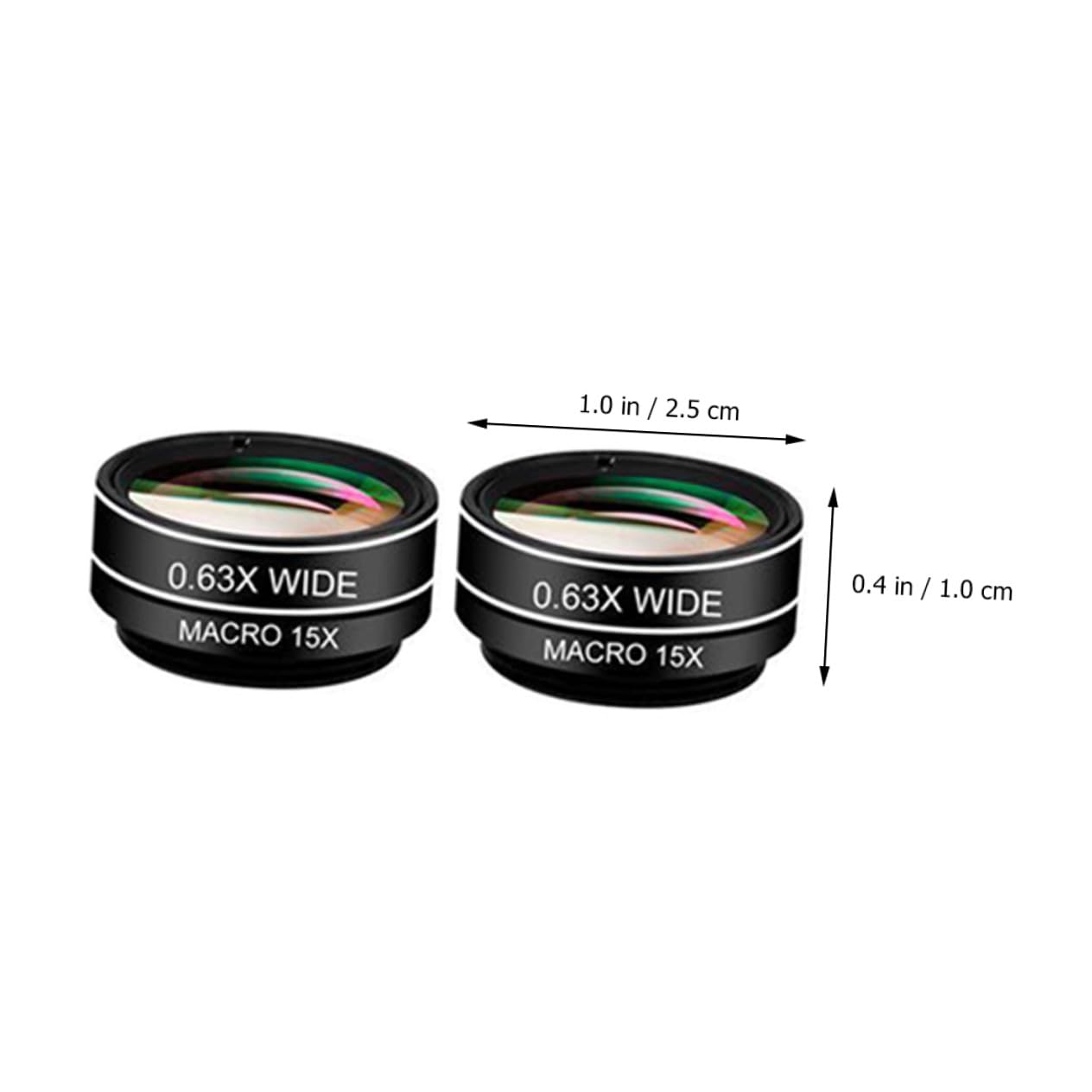 Gadpiparty Kit Obiettivi Esterni per Telefono Lenti Grandangolo e Macro in Alluminio Aeronautico e Vetro per Fotografia Artistica