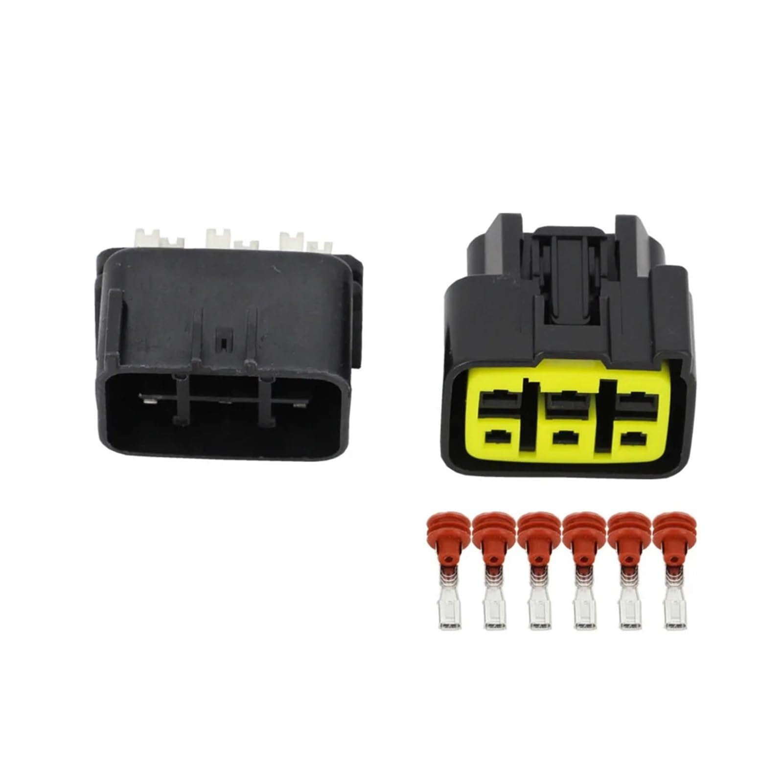 Hengliang Store 6-pinowe części plastikowe Złącze samochodowe Złącze motocyklowe z wtyczką zaciskową DJ70610-3-11/21 6P(10 Sets)