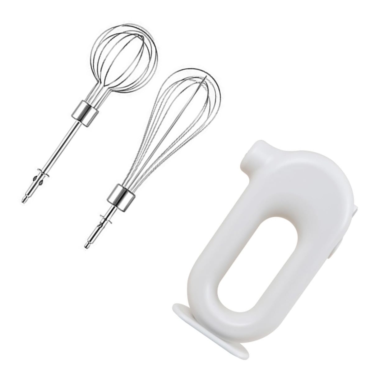 Sbattitore Ricaricabile da Cucina in Acciaio Inox 2 Bianche