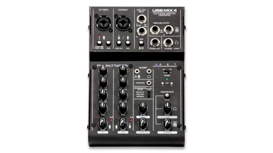 DJ機材 USB MIX 4 Project Series ART USBMix4 – Four Channel Mixer / USB Audio Interface