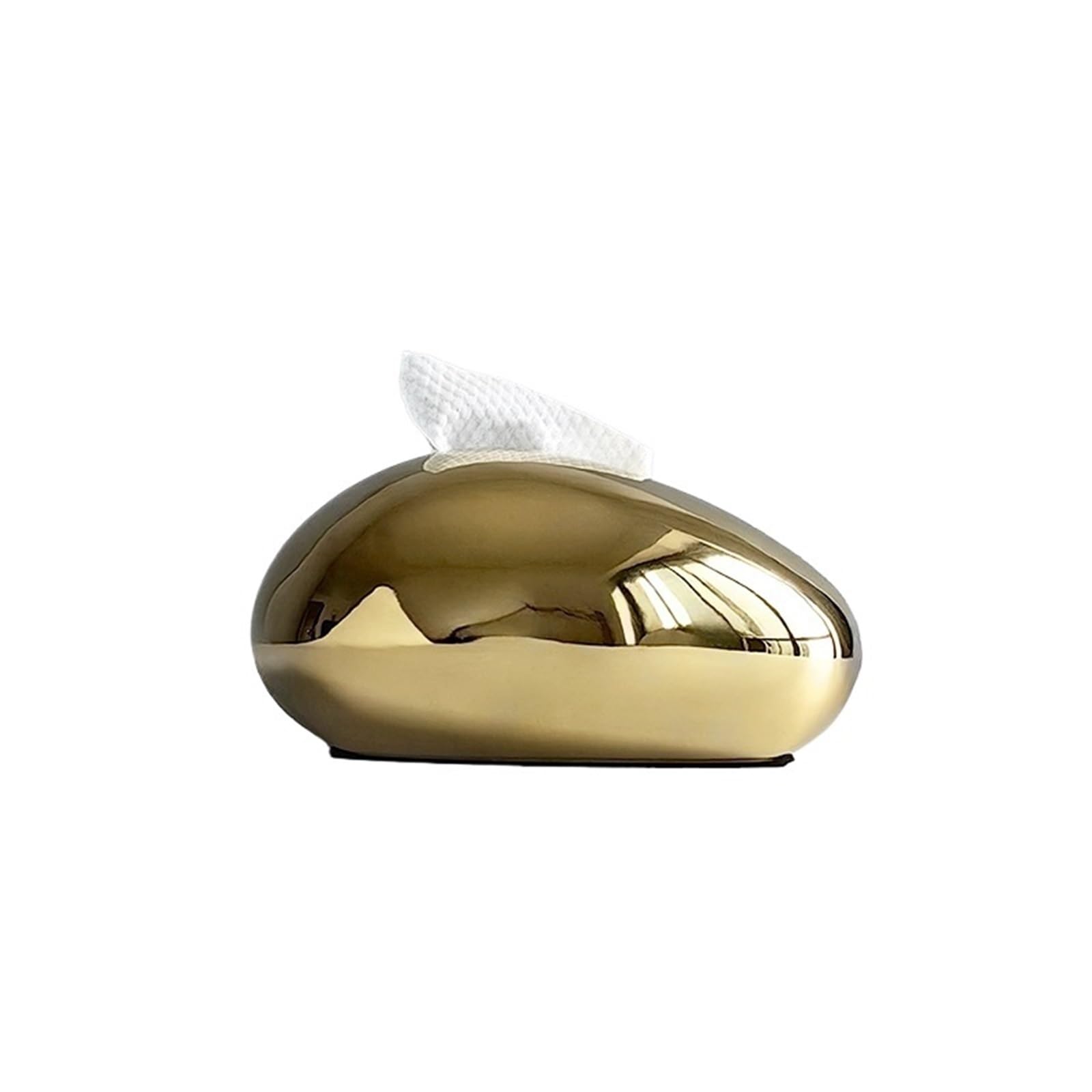 Tissue Luxury Ceramic Tissue Box Home Living Room Coffee Table Ornaments Creative Napkin Facial Dispenser(Gold)