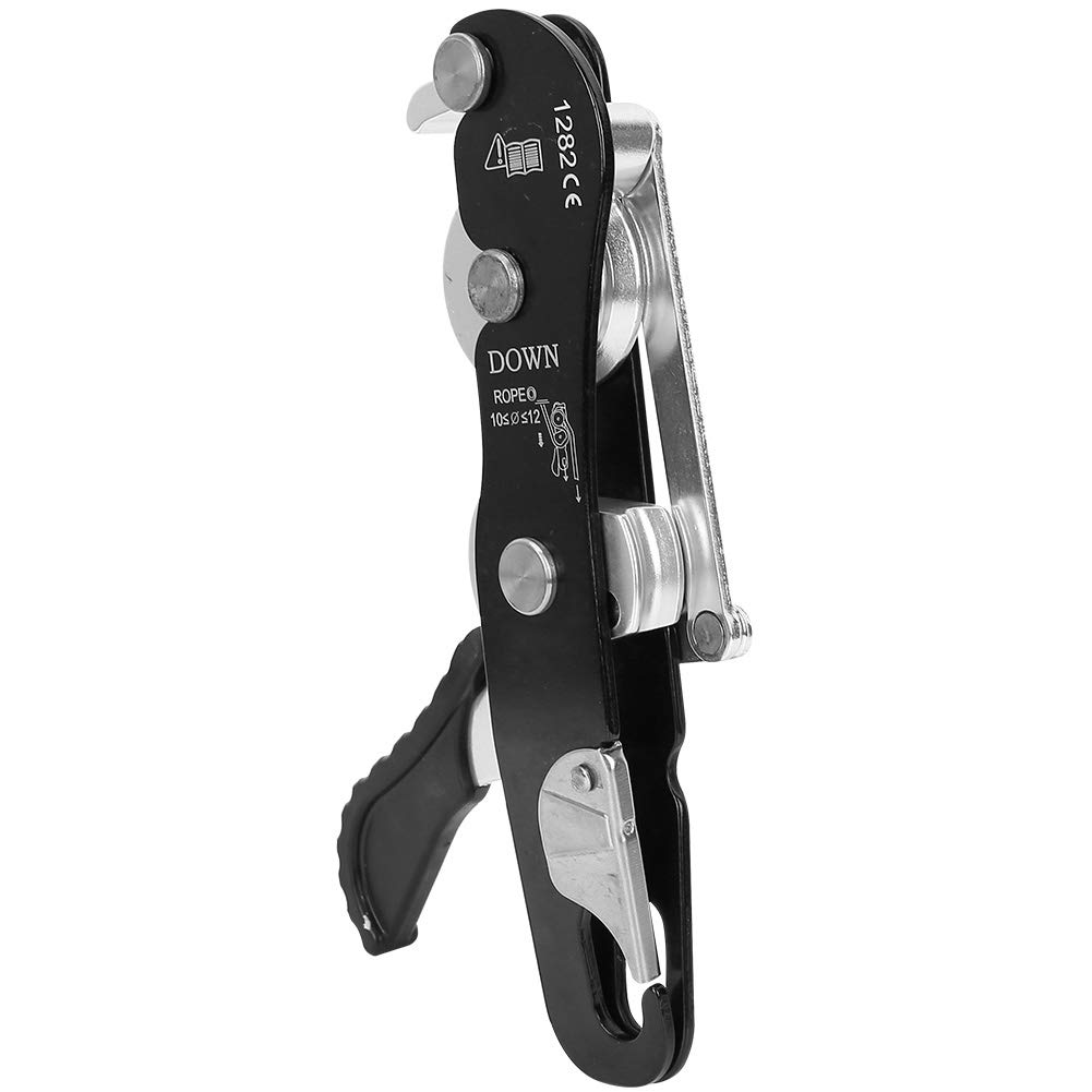 Descenso de Escalada, Agarre de Cuerda de Escalada de aleación de Aluminio y magnesio, Agarre de Abrazadera de Cuerda Universal Accesorios de Escalada de Rescate