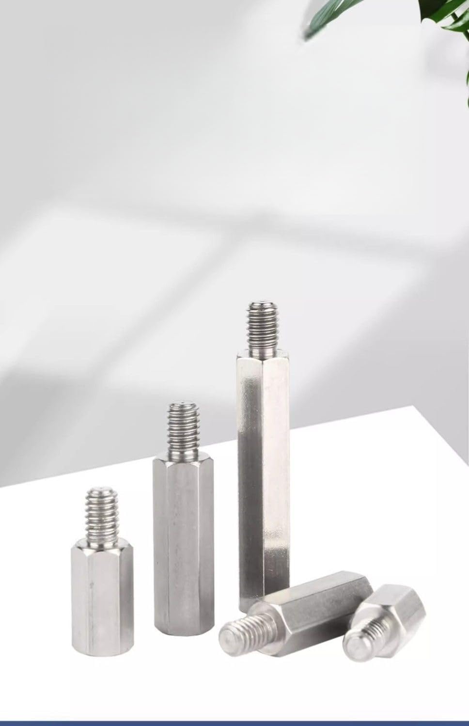 Universal 10-Piece Stainless Steel Hexagonal Wedge Spacer Set for PCB Fastening - M8 Male-to-Female Thread (15-100+12 mm)(M3*60+5【10个】)