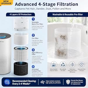 Afloia Air Purifier for Home Bedroom Large Room up to 1500 Sq Ft — photo 5 of 6