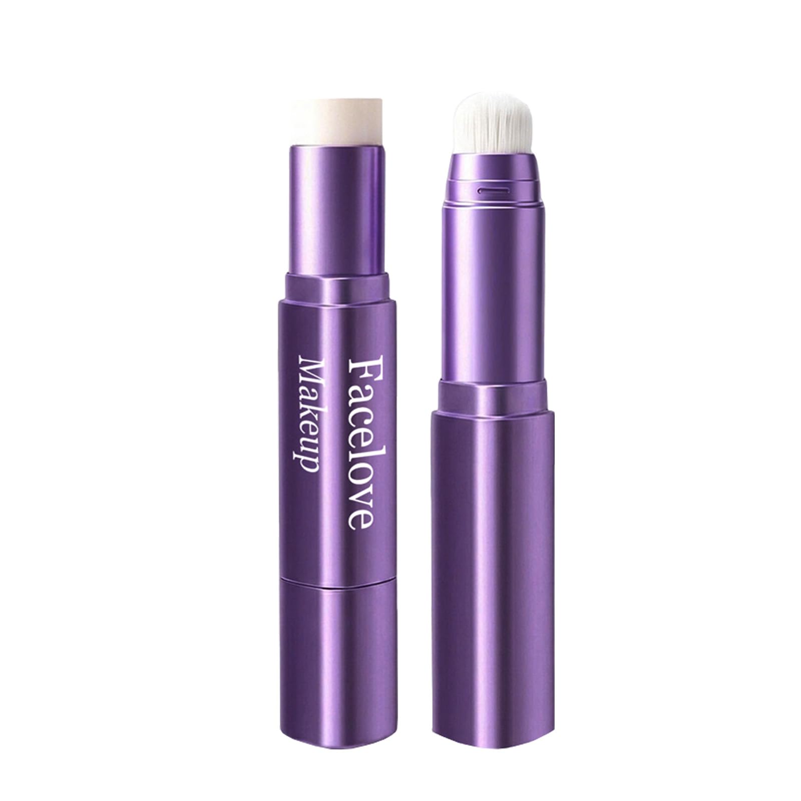 Foundation Stick,Facelove Makeup 2-in-1 Foundation Stick with Built-in Blending Brush.For All Skin Types;Long-Lasting Hydration;Flawless Coverage;Natural Color. 1 pcs