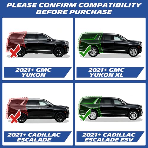 Image of Michelin Vehicle Mats for 2021-2026 Suburban /GMC Yukon XL, 7 Seats | Fit Cadillac Escalade ESV, Not Fit 8 /9 Seats /Yukon /Escalade, All-Weather Floor Mats&Cargo Liner /Backrest Mat 7 PCS, Premier