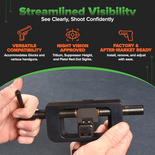 Image of TRUGLO Portable and Durable Steel Rear and Front Sight Installation and Removal Tool with Mounted Sights for Hunting