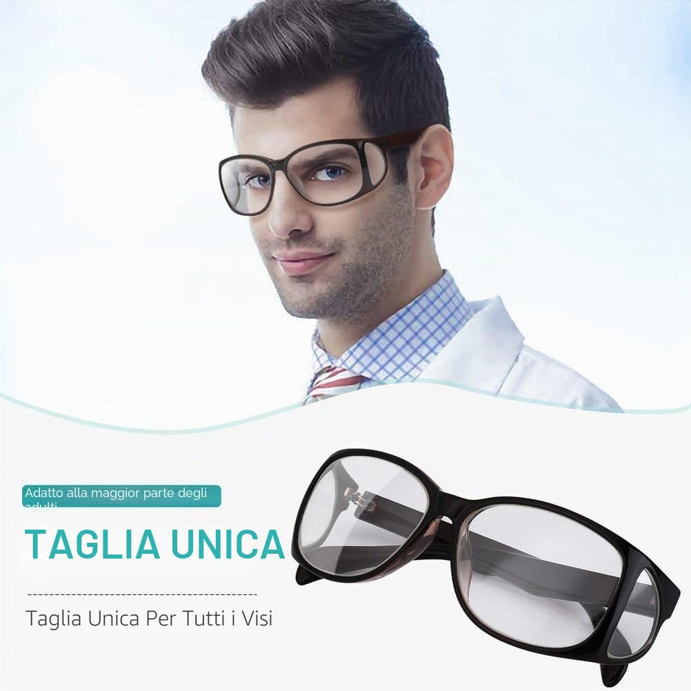 Occhiali a Raggi X 0,75 mmpb Occhiali al Piombo per la Protezione dalle Radiazioni Prodotti protettivi radiologia Occhiali a Raggi X Adulti con Lente Protettiva al Piombo Montatura Nera