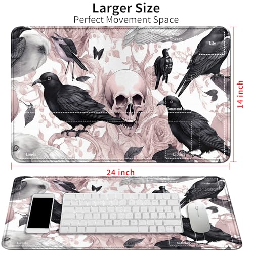 Image of Card Mat for MTG & TCG Playmat,Crows Skulls