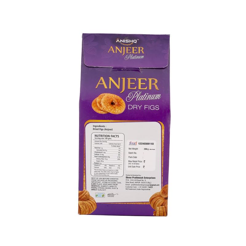 ANISHQ Dry Figs (Anjeer) 250g Dry Fruits | Nuts | Grocery Items 1