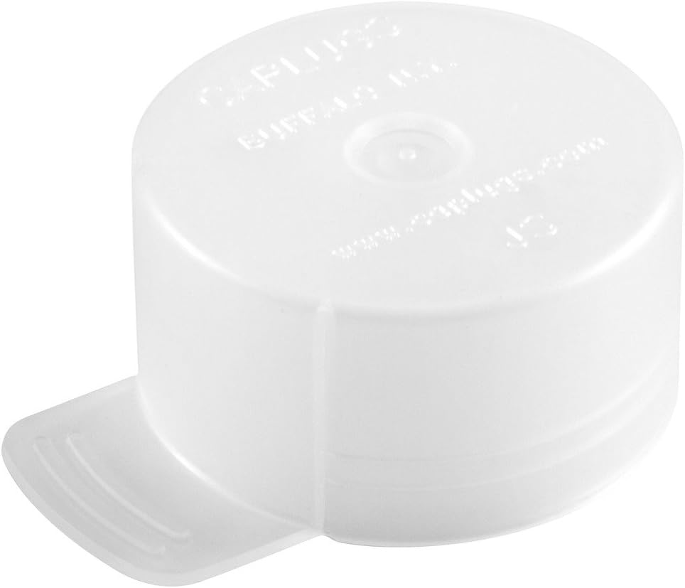 CaplugsJS-11 JS Series – Plastic Tear-Tab Cap for Straight Threads, 1000 Pack, Natural Color LD-PE, Thread Size 11/16"-16 Protective Closures, Dust & Moisture Seals, Masking, Finishing (99191072)