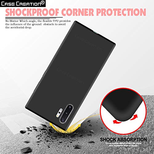 Image of Case Creation Luxurious OG Series for Samsung Galaxy Note10 Case Cover,Anti-Dirty Slim Case Frosted Matte Cute Candy TPU Raised Bezel (Splash of Color) Back Cover for Samsung Note 10 Plus -Black
