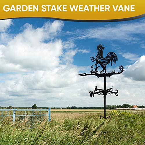 UNIQ GHUDS Dog Weathervane |Metal Dog Weather Vane |Wind Direction Arrow Weathervane |Weathervane Decor for Home Garden Yard |Metal Weathervane for Roof/Sheds/Fence/Pergola/Cupola/Barns (Black)