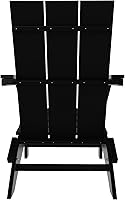Vista 6 de WestinTrends Ashore Modern - Silla plegable Adirondack para exteriores (juego de 2), color negro