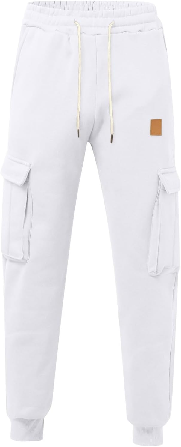 Men's Cinch Bottom Solid Sweatpants Baggy Casual 2025 with Pockets Joggers Loose Workout Soft Lounge Pants Athletic