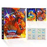 EINZIGARTIGES DESIGN - Der Pokemon-Kartenhalter verwendet ein oben eingesetztes Design, das sehr bequem zu verwenden ist, mit exquisiten Druckmustern und leuchtenden Farben. Die Größe beträgt 20 cm * 32,5 cm, insgesamt 30 Seiten und bietet Platz für bis zu 240 Karten.