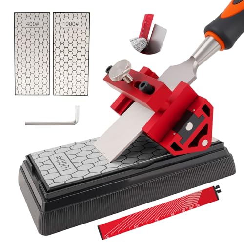 Chisel Sharpening Kit with Honing Guide & Diamond Stone