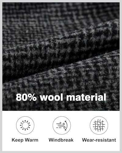 Image of APTRO Men's Pea Coat Wool Jacket Windbreaker Single Breasted Winter Coat