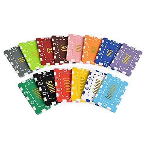 Yyhj 30 Piece Poker Chip Set For Texas Holdem Vegas-Style Poker Nights Casino Professional Chips With Denominations,For Party #TOP4