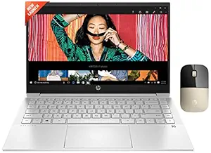 HP Pavilion 14,11th Gen Intel Core i5 16GB RAM/512GB SSD 14 inch(35.6 cm),FHD IPS Anti-Glare Display, 14-dv1001TU & Z3700 Wireless Mouse (Modern Gold)