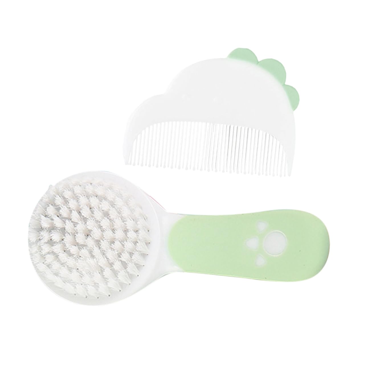 FRCOLOR 2Set Soft Bristle Hair Brush and Comb Set for Newborn Grooming Gentle Scalp Care Kit for Boys and Registry Present