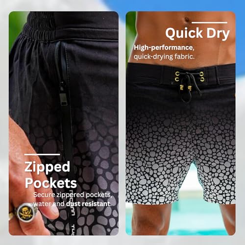 Tucann Men's Trunks Compression Liner Quick Dry Zipper Pocket Chlorine Resistan 4 Way Stretch Swim Shorts for Men2