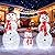 KBG Snowman Family Christmas Outdoor Decorations 2D Snowman 3 Set with 180 LEDsfor Indoor Outdoor Garden Yard Lawn Xmas Decor