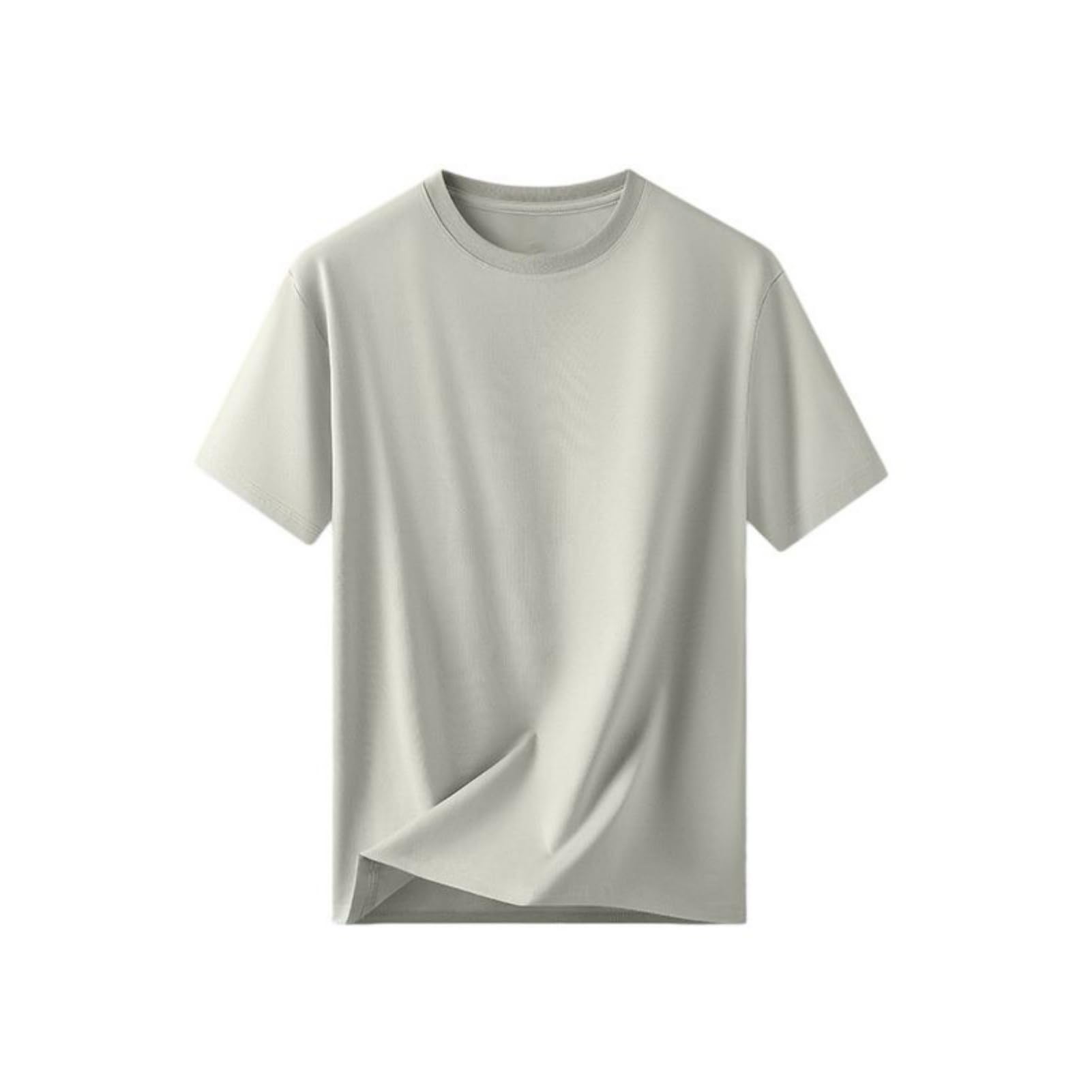 T-shirt da uomo a maniche corte in misto cotone modal girocollo vestibilità ampia per allenamento, corsa, abbigliamento all'aperto