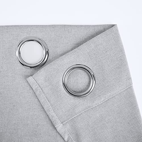 Tier Curtains Grey 36 Inch Length Kitchen Over Sink Linen Textured Privacy Cafe Curtains Short Bathroom Small Cabinet Caravan Basement Half Window Curtain Bedroom Living Room 2 Panels Grommet Top #TOP2