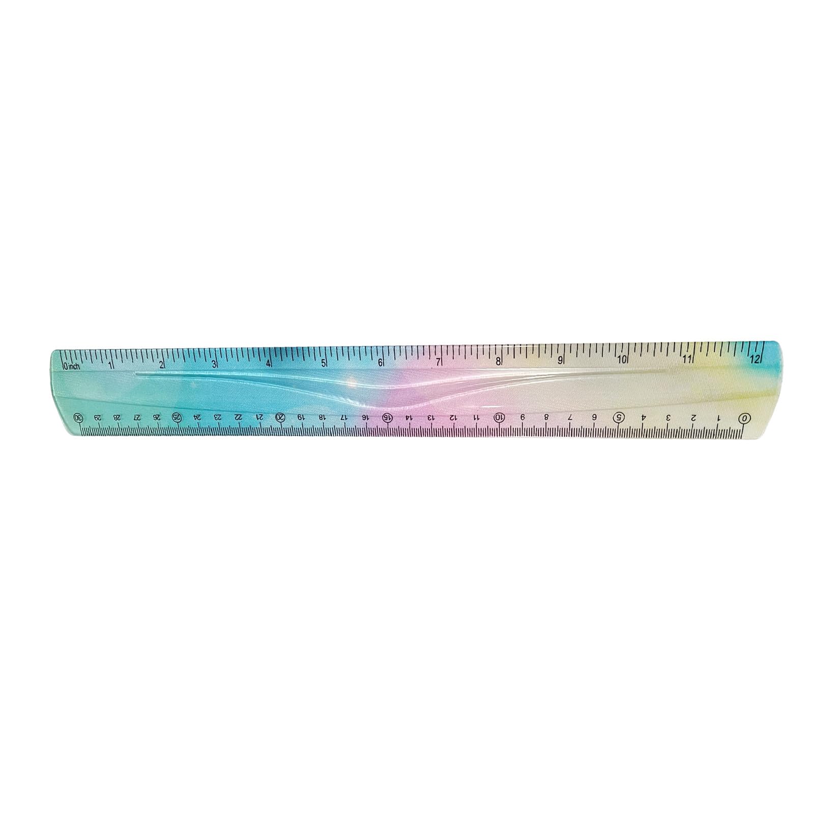Pffiocix 30Cm Bendable Ruler Clear Flexible Folding Ruler Colorful School Learning Drawing Foldable Measurement
