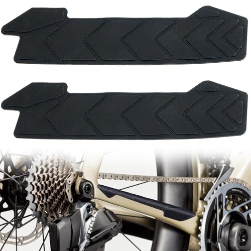 YAOYYG 2 Piezas Protector De Cadena De Bicicleta,Protectores De Silicona para Cadena De Bicicleta MTB, Adhesivo para Marco De Biciclet, Protección Segura contra Arañazos Y Daños