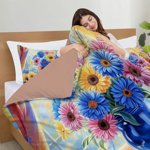 Housse de couette 200x200 avec fermeture éclair pour installer votre couette facilement