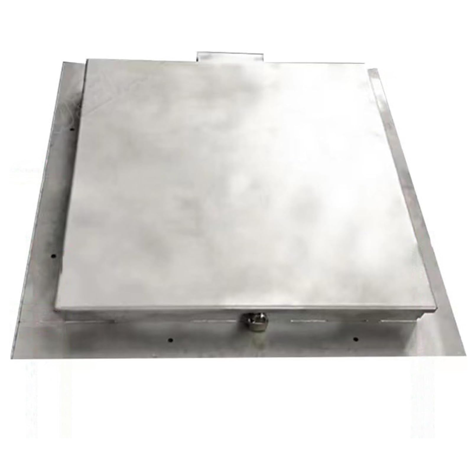 GJMSSMY 20in Stainless Steel Square Manhole Cover with Lock, Decorative Septic Tank Cover & Frame, Metal Access Lid for Sewage and Drainage Systems