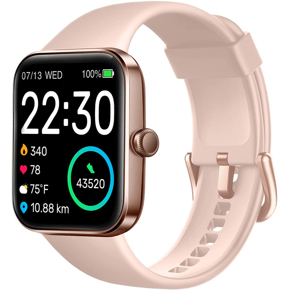 SKG Smart Watch for Women Fitness Tracker with 5ATM Swimming Waterproof Sleep Monitor 1 7 Touch Screen Smartwatch