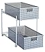 DecoBrothers 2 Tier Bathroom Storage Organizer with Pull-Out Drawer, Silver
