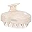 FREATECH Scalp Massager Hair Growth, Scalp Scrubber Shampoo Brush with Soft Silicone Bristles for Dandruff Removal and Hair Care, Wet & Dry Hair Massager Scalp Exfoliator, Beige