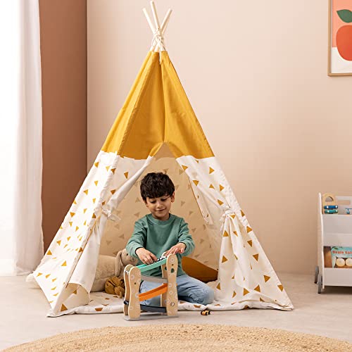 Navaris speeltent voor kinderen - Wigwam als speelhuisje - Tipi speeltent 120 x 120 x 160 cm - Voor kinderen vanaf 3 jaar - Afbeelding 3