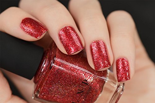 Image of ILNP Cherry Luxe - Rich Red Holographic Nail Polish