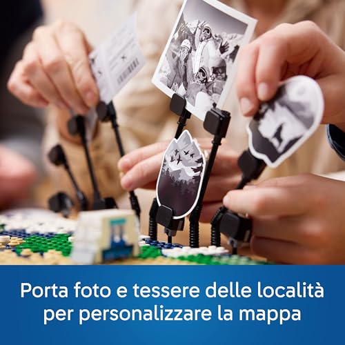 Family Momenti di Viaggio, Mappa del Mondo Giocattolo con Aereo da Costruire e Supporto Foto, Giochi per Bambini e Bambine, Gadged Idea Regalo per Ragazzi e Ragazze, Attività per Famiglia 41838 - Lego - Immagine 4